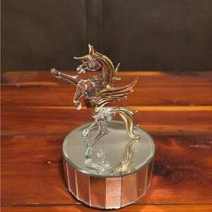 Elegant Gold and Silver Unicorn Figurine